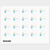 Cookie Monster Baby shower Bookplate Ronde Sticker (Vel)