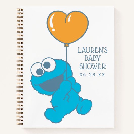 Cookie Monster Baby shower Gast & Geschenkenlijst Notitieboek (Voorkant)