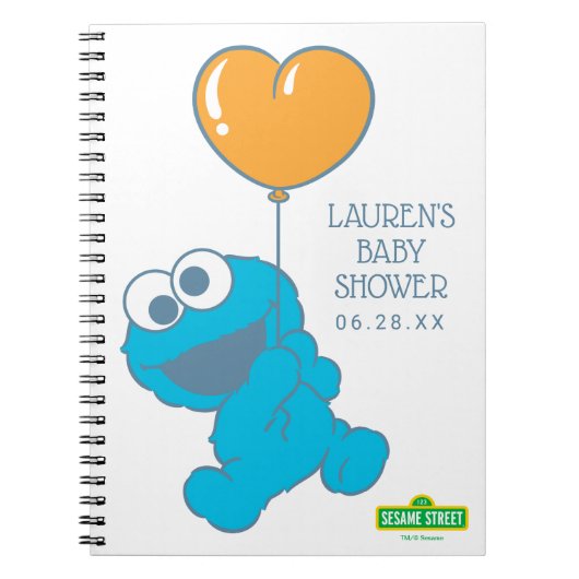 Cookie Monster Baby shower Gast & Geschenkenlijst Notitieboek (Voorkant)