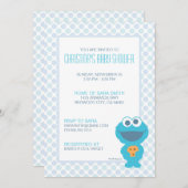 Cookie Monster Baby shower nodigt uit Kaart (Voorkant / Achterkant)