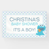 Cookie Monster Baby shower Spandoek (Horizontaal)