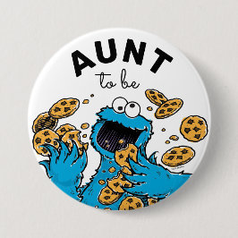 Cookie Monster Baby shower Tante To Be Ronde Button 7,6 Cm