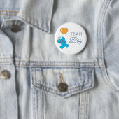 Cookie Monster Baby shower Team Boy Ronde Button 5,7 Cm (In situ)