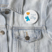 Cookie Monster Baby Shower Team Jongen Ronde Button 5,7 Cm (In situ)