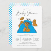 Cookie Monster Baby shower Uitnodiging (Voorkant / Achterkant)