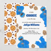 Cookie Monster Baby Shower Uitnodiging (Voorkant / Achterkant)