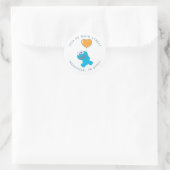 Cookie Monster Babyfeest Adres Ronde Sticker (Tas)