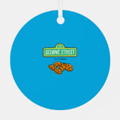 Cookie Monster Baby's 1st Christmas Photo Metal Or Metalen Ornament (Achterkant)