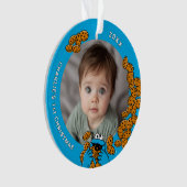 Cookie Monster Baby's 1st kerst foto ornament (voorkant)