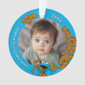 Cookie Monster Baby's 1st kerst foto ornament (voorkant)