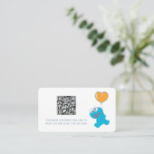 Cookie Monster Balloon Gift Registry Plaatskaartje (Staand voorkant)