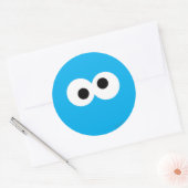 Cookie Monster Big Face Ronde Sticker (Envelop)