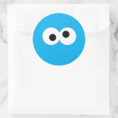 Cookie Monster Big Face Ronde Sticker (Tas)