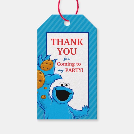 Cookie Monster Birthday Cadeaulabel (Voorkant)