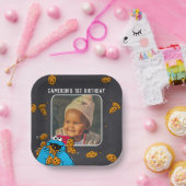Cookie Monster Birthday Chalkboard Papieren Bordje (Feest)