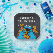 Cookie Monster Birthday Chalkboard Papieren Bordje (Feest)