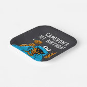 Cookie Monster Birthday Chalkboard Papieren Bordje (Gebogen)