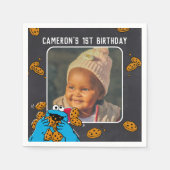 Cookie Monster Birthday Chalkboard Servet (Voorkant)