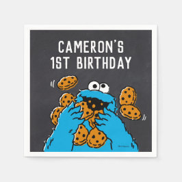 Cookie Monster Birthday Chalkboard Servet
