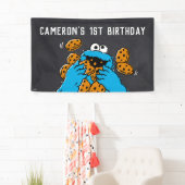 Cookie Monster Birthday Chalkboard Spandoek (Insitu)