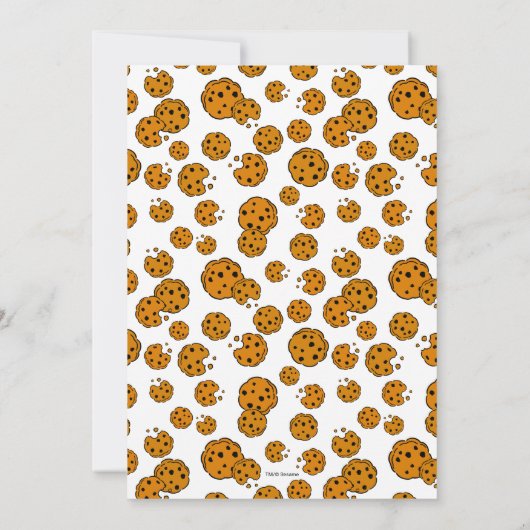 Cookie Monster Birthday Chalkboard Uitnodiging (Achterkant)