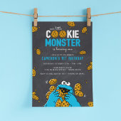 Cookie Monster Birthday Chalkboard Uitnodiging