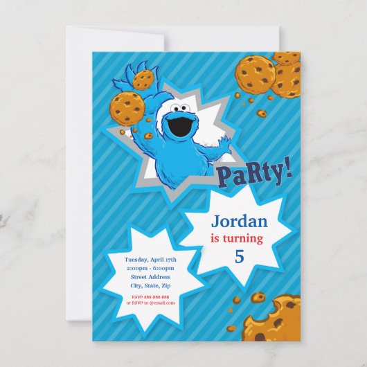 Cookie Monster Birthday Kaart (Voorkant)