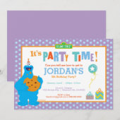 Cookie Monster Birthday Kaart (Voorkant / Achterkant)