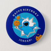 Cookie Monster Birthday Ronde Button 7,6 Cm (Voorkant)
