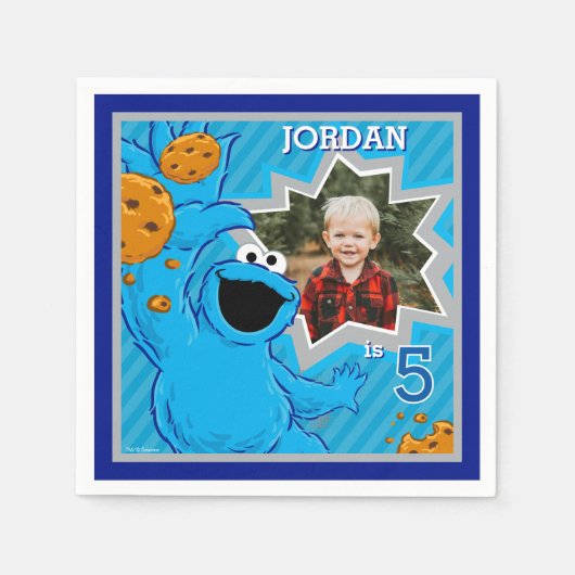 Cookie Monster Birthday Servet (Voorkant)