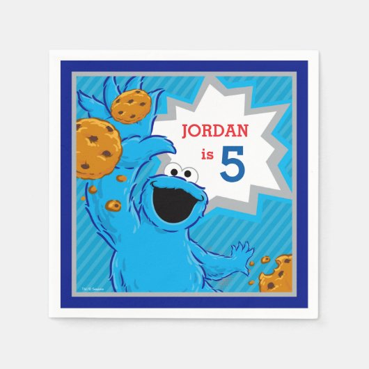 Cookie Monster Birthday Servetten (Voorkant)