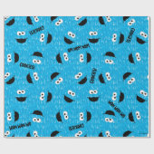 Cookie Monster bont gezichts patroon Cadeaupapier (Vlak)