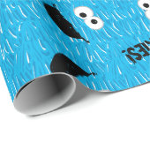Cookie Monster bont gezichts patroon Cadeaupapier (Rol Hoek)