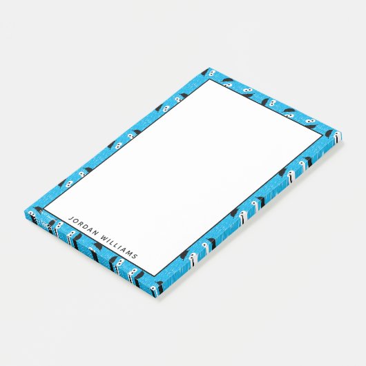 Cookie Monster bont gezichts patroon Post-it® Notes (Schuin)