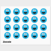 Cookie Monster bont gezichts patroon Ronde Sticker (Vel)