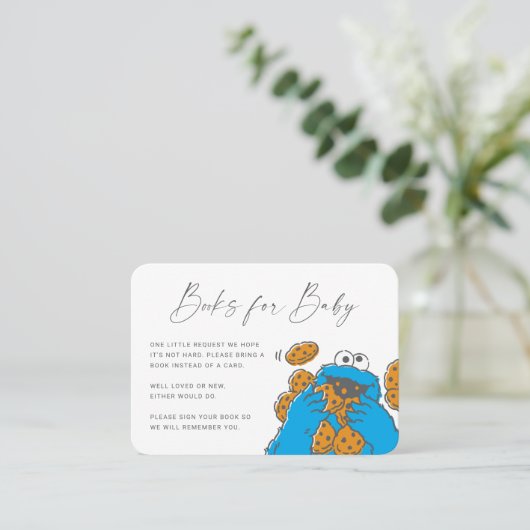 Cookie Monster Book Request Insert Plaatskaartje (Staand voorkant)