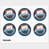 Cookie Monster Bosgezicht Ronde Sticker (Vel)