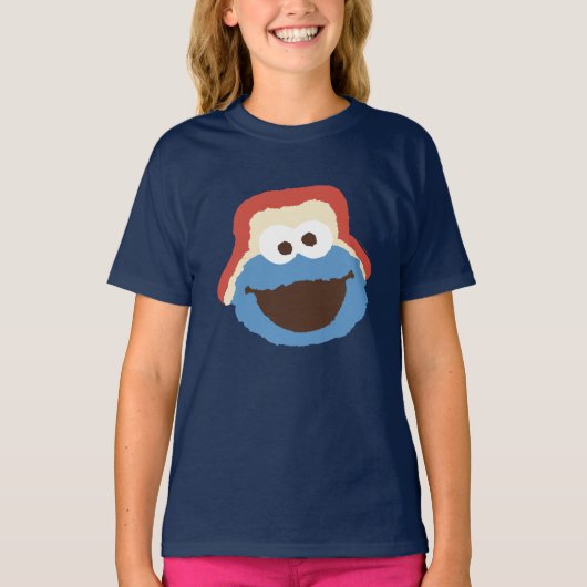 Cookie Monster Bosgezicht T-shirt (Voorkant)