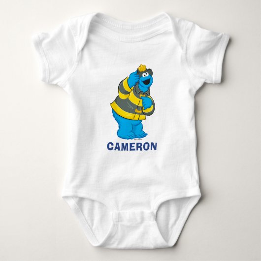 Cookie Monster | Brandweerkostuum Romper (Voorkant)
