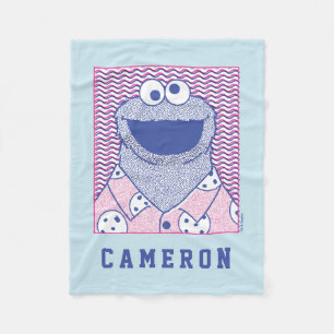 Cookie Monster   Button Down Cookie Shirt Fleece Deken