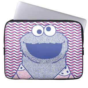 Cookie Monster   Button Down Cookie Shirt Laptop Sleeve
