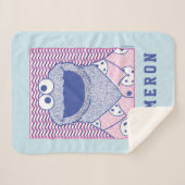 Cookie Monster | Button Down Cookie Shirt Sherpa Deken (Voorkant (horizontaal))