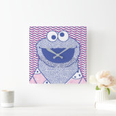 Cookie Monster | Button Down Cookie Shirt Vierkante Klok (Huis)