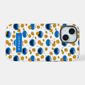 Cookie Monster | C is voor Cookie Patroon iPhone 15 Case (Achterkant horizontaal)