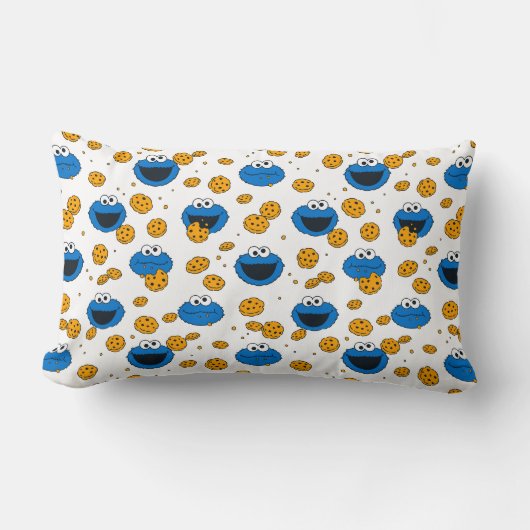 Cookie Monster | C is voor Cookie Patroon Kussen (Voorkant)