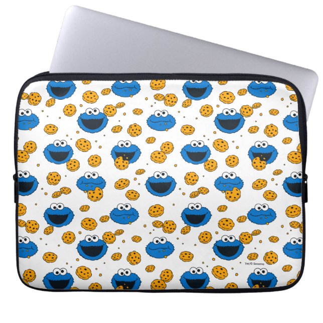 Cookie Monster | C is voor Cookie Patroon Laptop Sleeve (Voorkant)