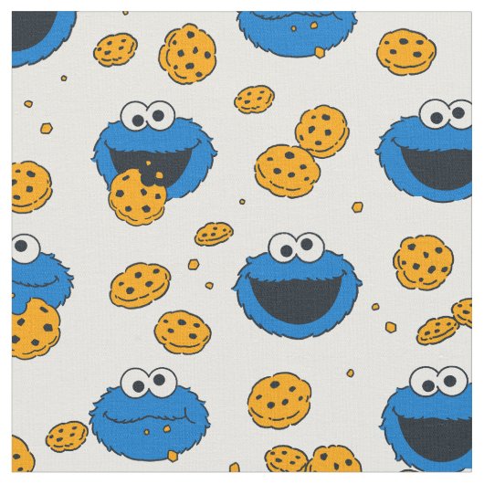 Cookie Monster | C is voor Cookie Patroon Stof (Close Up)