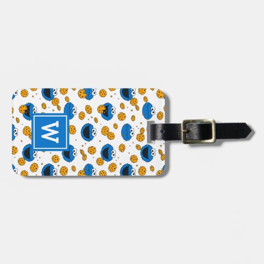Cookie Monster | C is voor Cookie Pattern Bagagelabel (Voorkant horizontaal)