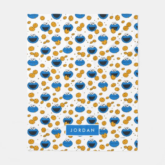 Cookie Monster | C is voor Cookie Pattern Fleece Deken (Voorkant)