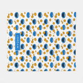 Cookie Monster | C is voor Cookie Pattern Fleece Deken (Voorkant (Horizontaal))